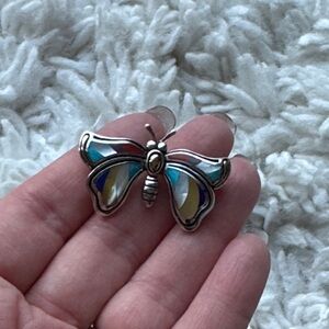 Eric Grossbardt Inlay Butterfly‎ Brooch